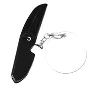 NOLITOY Portable Foldable Small Comb with Keychain and Oval Mirror for Men Pocket Beard Comb Compact Travel Folding Fine Tooth for Grooming and Hair Styling