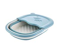 NOLITOY Portable Folding Foot Soak Basin with Lid Sky-blue Household Foot Bath Bucket for Massage and Relaxation Space-saving Design for Travel and Home Use Stimulates Circulation and