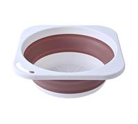 NOLITOY Portable Folding Wash Basin for Hair and Hands, Lightweight Plastic Multi-Purpose Basin Bowl in Pink, for Home and Camping Use