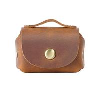 NOLITOY Portable Genuine Leather Key Storage Bag with Retro Style, Easy to Carry Coin Purse and Multi-Functional Change Pouch for Everyday Use