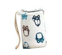 NOLITOY Portable Insulated Feeding Bottle Pouch with Drawstring Thickened Thermal Bag for Milk Travel Cartoon Design Shower Gift Keeps Milk Warm and Convenient for Stroller Attachment