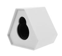 NOLITOY Portable Microphone Station Logo Cube Sturdy Plastic and Sponge Material, Versatile Modern White Mic Flag Stand for News Reporters, Interviews and Hosting Accessories