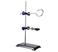 NOLITOY Portable Miniature Iron Retort Stand Laboratory Support Platform with Clamp for Chemistry Physics Experiments Stable Base Compact Frame