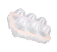 NOLITOY Portable Outdoor Egg Storage Box for 6 Eggs with Protective Shockproof Design and Button Closure, Made of Sturdy Pp and Silicone, for Camping and Picnic Use