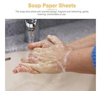 NOLITOY Portable Scented Soap Paper Sheets of Travel Friendly Disposable Soap for Easy Hand Washing the Thin Fragrant and Convenient for Outdoor Activities