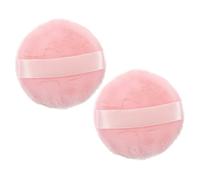 NOLITOY Powder Puff Makeup Sponges 2pcs 75mm Diameter Washable Cotton Ribbon Cosmetic Tools for Loose Powder Setting Makeup for Women