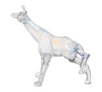 NOLITOY Premium Crystal Giraffe Figurine Miniature Animal Sculpture for Home Office Decor Elegant Transparent Art Collectible with High Gloss Shine Unique Tabletop Paperweight Gift for
