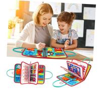 NOLITOY Preschool Learning Busy Board Educational Activity for Fine Motor Skills Development with Color and Shape Recognition Numbers Letters Puzzles Portable Early Education Gift for Boys