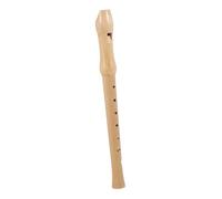 NOLITOY Professional for Children and Beginners 8-hole Wooden Soprano Recorder Flute Early Education Music Instrument with Beige Wood Material, for Playing a Team and Stimulating