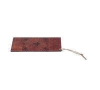 NOLITOY Pu Leather Bible Bookmark Vintage Cross Religious Scripture Page Marker for Catholic Bible Study and Baptism Reading Accessory