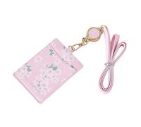 NOLITOY PU Leather Credit Holder with Removable Lanyard Bus Pass Id Card Holder for Office School Travel Small Wallet Badge Strap Secure and Water-Resistant Design