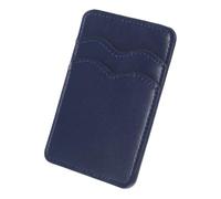 NOLITOY PU Leather Double Card Holder Wallet Adhesive Back Sticker for Phone Fake Leather Pocket for Business Credit Id Cards Compatible with Smartphones Stylish Design for Women Men