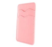 NOLITOY PU Leather Phone Card Holder Wallet Dual Slot Adhesive Phone Pocket for Credit Cards Compatible with Multiple Models Design for Women and Men Easy Installation Pink