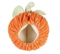 NOLITOY Pumpkin Shape Pet Hammock Warm Sleeping Nest Hook Flannel Orange