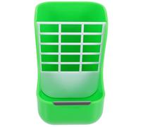 NOLITOY Rabbit Food Feeder Grass Rack with Fixed Knob for Guinea Pigs and Chinchillas, Plastic Bunny Hay Feeder Pot Holding in Place for Small Animals