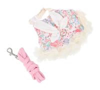 NOLITOY Rabbit Harness Leash Set for Small and Dwarf Bunnies Pink Bunny Clothes with Decorative Harness for Netherland Dwarf and Lop Rabbits