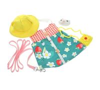 NOLITOY Rabbit Harness Leash Vest with Pull-resistant Strap Breathable Pet Bunny Dress Costume for Small Rabbits Comfortable and Stylish Outdoor Walking Accessory Random Color