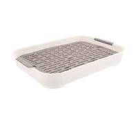 NOLITOY Rabbit Litter Box Rectangular Bunny Trainer Toilet for Guinea Pig Hamster Pets Heightened Fence Design for Easy Training Clean Living Space for Home Garden