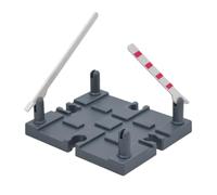 NOLITOY Railway Road Block Model Mini DIY Railing Barrier Pretend Barricade for Train Track Accessories Backyard Lawn Playground Use Safe Simulation Prop