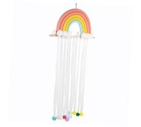 NOLITOY Rainbow Hair Bow Holder Wall Mounted Organizer for Hair Clips and Accessories Hairpin Storage Rack with Tassel Decoration Space Saving for Bedroom Door
