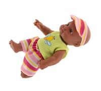 NOLITOY Realistic African American Vinyl Dolls Soft Flexible Mini Reborn Newborn for Collectors Detailed Craftsmanship with Facial Features and Real Life Design
