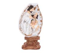 NOLITOY Realistic Jesus Birth Statue Resin Nativity Figurine with Baptism Scene Moderate Christian Tabletop Decor for Catholic Homes Christmas Spiritual Family and Friends