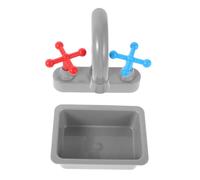 NOLITOY Realistic Kitchen Sink with Working Faucet Model Pretend Play Accessories for Educational Role Play for Water Conservation and Creativity Development