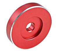 NOLITOY Red Phonograph Turntable Adapter Metal Insert for Vinyl Records Stable and Record Player Accessory Easy to Install Retro Disc Adapter for Singles