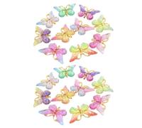 NOLITOY Resin Butterflies Random Color Butterfly-shaped 20pcs Assorted Colour Phone Case Decor and Hair Clip Accessories Versatile Decoration Material for Scrapbooking and Crafting