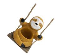 NOLITOY Resin Hanging Sloth Swing Planter Moderate Garden Planting Bowl Decor for Succulent Flowers Indoor Outdoor Home Decoration