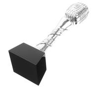 NOLITOY Resin Microphone Trophy with Musical Notes for Singing Contests and Vocal Competitions Resin Award for Music Recognition for Hosts Schools and Community Events