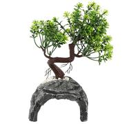 NOLITOY Resin Reptile Hideout Cave Pet Supply Simple Style Shelter Reduces Daylight Suitable for Lizards and Reptile Animals Terrarium Decoration