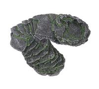 NOLITOY Resin Turtle Basking Platform with Climbing Ramp and Hiding Multifunctional Floating Dock for Aquarium and Reptile Tanks Easy to Clean Habitat Decoration for Tortoises and Bearded
