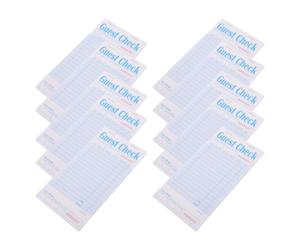 NOLITOY Restaurant Order Notepad Efficient Order Management and Tracking Accuracy 10 Pack for Servers with 50 Sheets Offset Paper with Well-structured Grid Layout, for Waiters