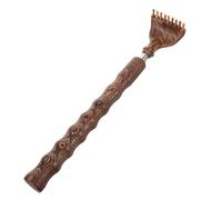NOLITOY Retractable Wooden Back Scratcher with Extendable Handle for Itch Relief Natural Metal-Wood Material Body Scratch Tool for Elderly Adults Portable Itch Relief Device