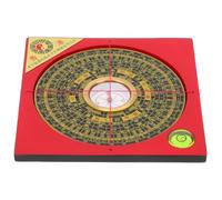 NOLITOY Retro Chinese Feng Shui Compass Pan Decor Smooth Surface Home Office Adornment Multi-functional Lightweight Desktop Craft with Cultural Symbolism and Fine Craftsmanship