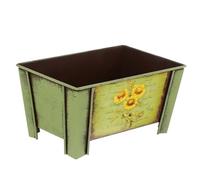 NOLITOY Retro Style Iron Art Succulent Plant Pot Square Vintage Planter for Indoor Outdoor Home Decor with Elegant Design and Structure