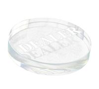 NOLITOY Reusable Transparent Poker Dealer Button Engraved Game Accessory for Hold Card Games Wear-resistant Convenient Poker Dealer Sign for Home and Outdoor Use