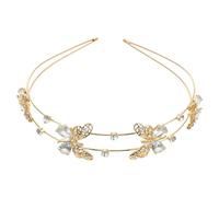 NOLITOY Rhinestone Butterflies Headdress for Women Elegant Headband Wedding Hair Accessory Bridal Hairband for Parties and Special Occasions