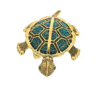 NOLITOY Rhinestone Turtle Brooch Badge Clip Fashion Vintage Metal Tortoise Jewelry Scarf Holder Accessory for Women