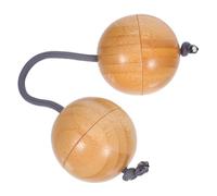 NOLITOY Rhythmic Balls Kashaka Maracas Musical Instruments 2 Bamboo Nylon Portable Versatile Performance Beige Handheld Shakers for Shows Solo Acts Suitable for Kids Experienced Musicians