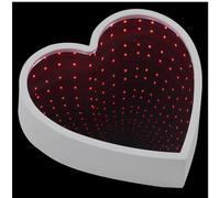 NOLITOY Romantic 3D Heart-Shaped LED Tunnel Night Light Mirror Effect Table Lamp Bedside Love Heart Lamp for Valentine's Day Bedroom Decoration