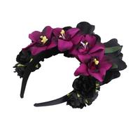 NOLITOY Rose Flower Headband Vintage Halloween Hair Accessories for Women and Lightweight Cloth Headdress for Parties and Festivals Comfortable Floral Design for Instant Style Random Color