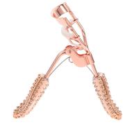 NOLITOY Rose Gold Anti-Slip Eyelash Curler with Ergonomic Pineapple Handle Precision Curling Tool for All Eye Shapes Portable Makeup Lash Curler for Natural Curl