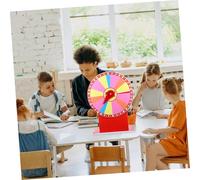 NOLITOY Rotatable Tabletop Prize Wheel PVC Metal Lottery Spin Game Prop for Party Supplies DIY Lucky Draw Board Game Accessory
