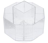 NOLITOY Rotating 360° Cosmetic Brush Holder Makeup Brush Organizer with Compartments for Lipstick and Eyebrow Pencil