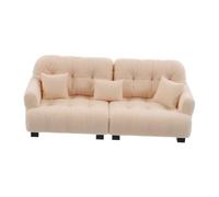 NOLITOY Scale Modern Living Furniture Lightweight Tiny Couch for Dollhouse Decor Stylish Cream-colored Plush Armchair for Playhouses and Collectors gift for for for for for for