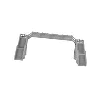 NOLITOY Scale Railway Footbridge Model for Sand Table Building Plastic Mini Footbridge Ornament DIY Micro Scenery Decor for Model Railways and Mini Houses