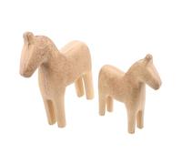 NOLITOY Scandinavian Wooden Horse Statue Nordic Style Swedish Wood Horse Figurine Home Decorative Animal Ornament for Living Tv Cabinet Accent