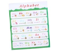 NOLITOY Self-adhesive Early Education Poster with Bright Colors Cartoon Animals Alphabet Chart for Nursery Preschool Learning Wall Decoration